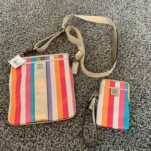 Coach swing back crossbody bag and phone wallet